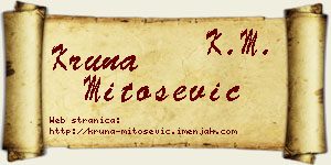 Kruna Mitošević vizit kartica